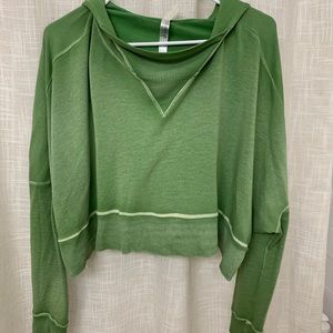 FREE PEOPLE “intimately” cropped oversized  sweatshirt